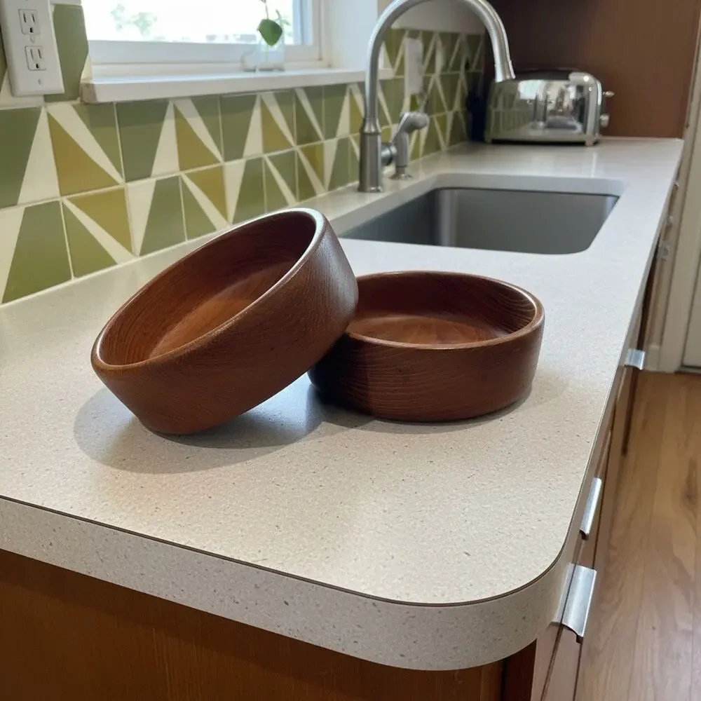 Rustic Wooden Bowls Small Snack Bowls Set of 2